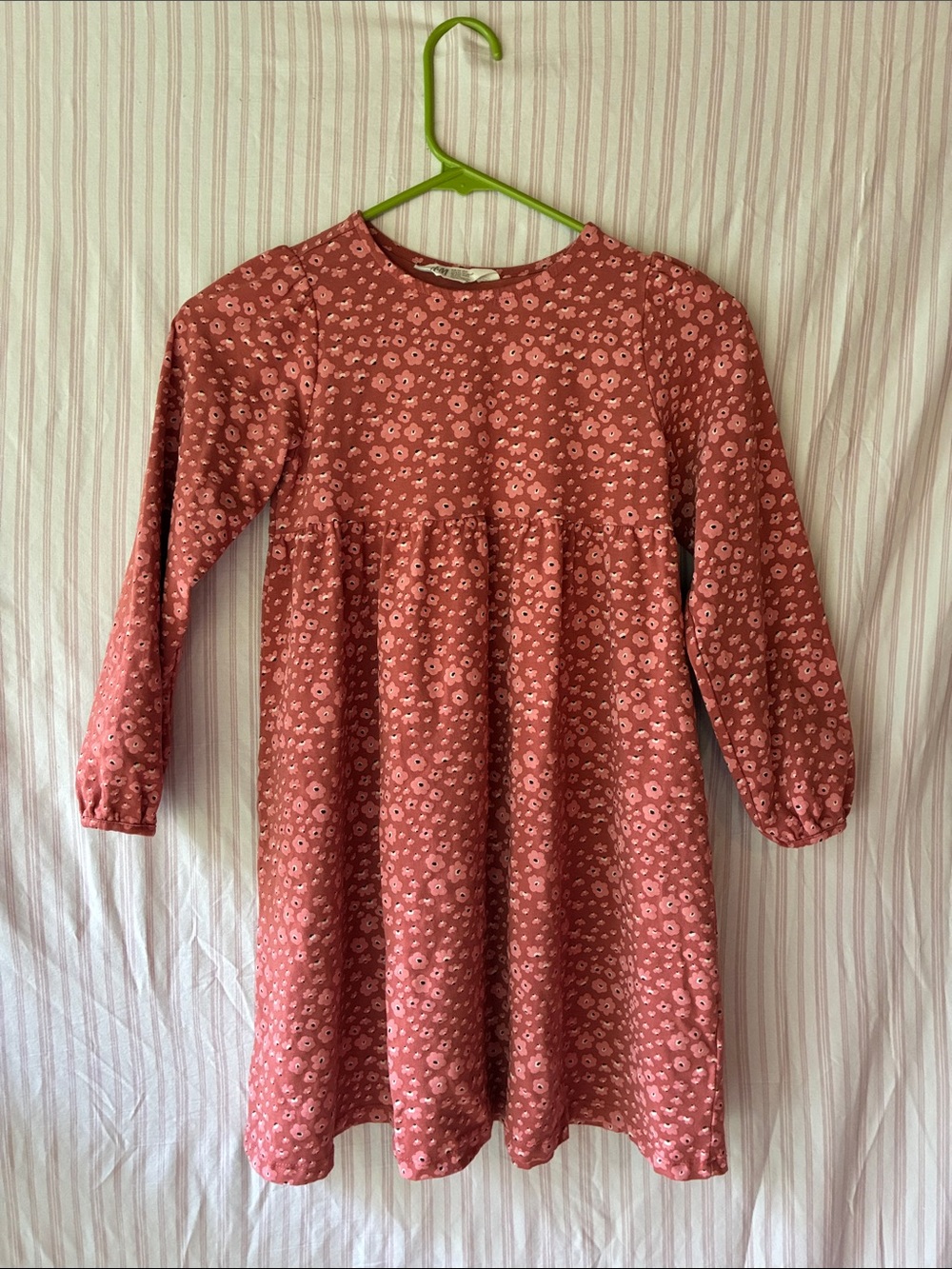 Zara - Girls' Rose Floral Long-Sleeve Dress
